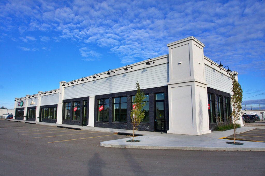 Superior Projects completed retail space in Manitoba showcasing modern architecture.